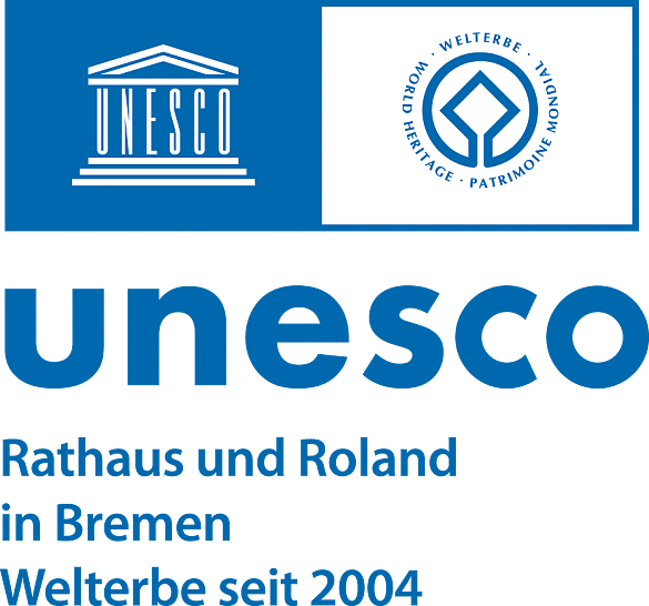 Logo UNESCO - Rathaus und Roland in Bremen. Welterbe seit 2004