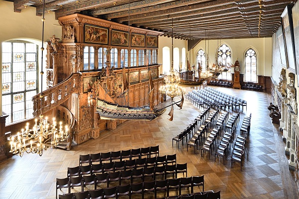 Obere Halle im Alten Rathaus von 1405.