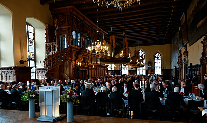 Die 481. Schaffermahlzeit in der Oberen Rathaushalle.